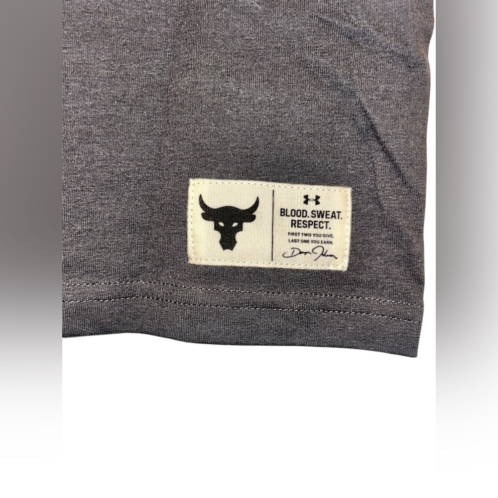 Under Armour Gray Short Sleeve Tee with Bull Logo | Dwayne Johnson Collaboration - Picture 4 of 12